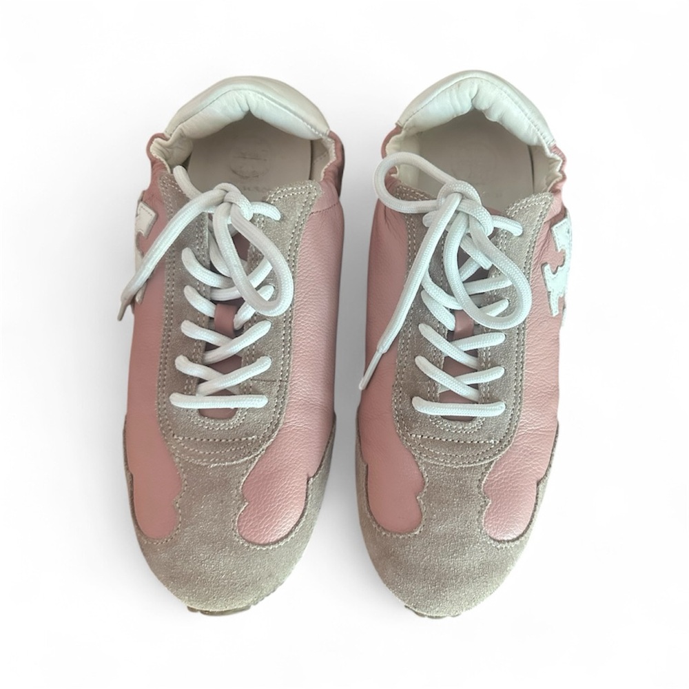 Tory Burch Pink and Beige Sneakers